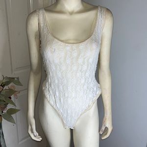 Vintage romance in lace bodysuit lingerie